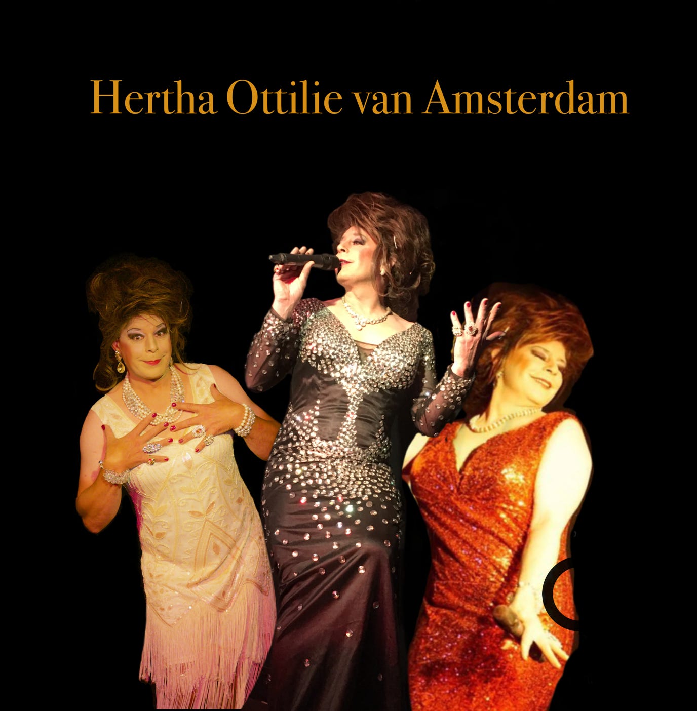 Hertha Ottilie van Amsterdam, die Travestieshow aus Lübeck und das Highlight für ihre Veranstaltung.